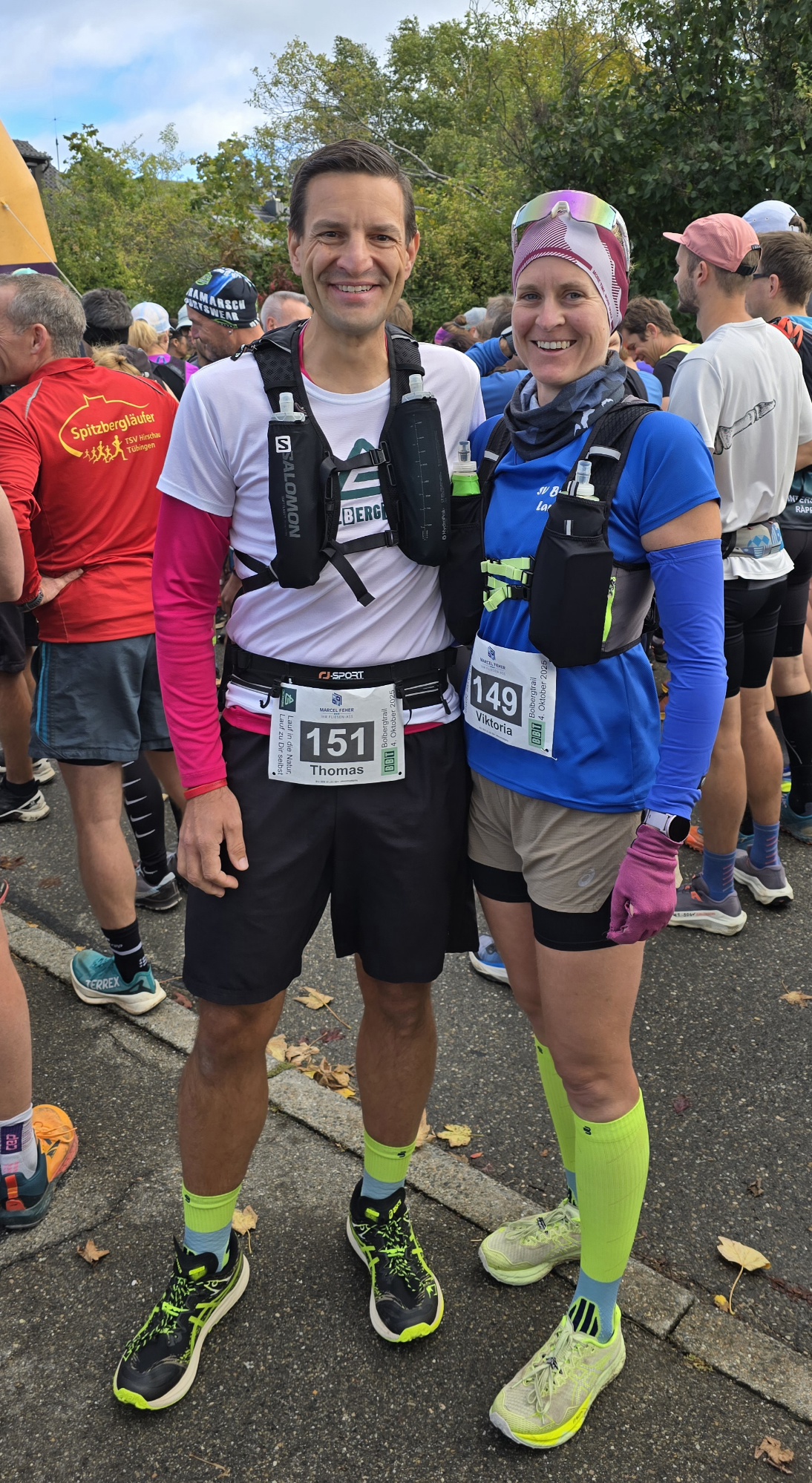 Teilnehmer SV Bondorf - V.l.n.r. Thomas Legnavsky und Viktoria Heilig kurz vor dem Start.