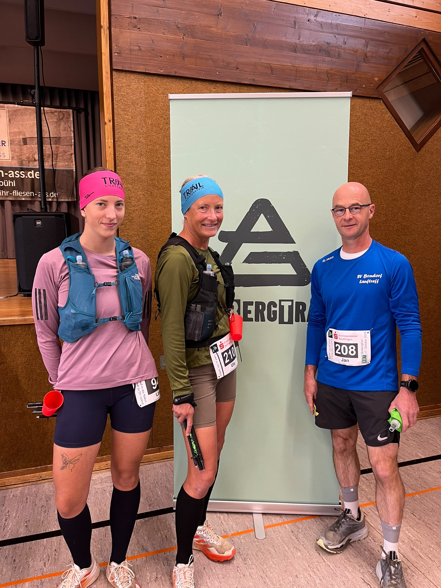 Drei Teilnehmende vom Lauftreff beim Bolbergtrail 2026
